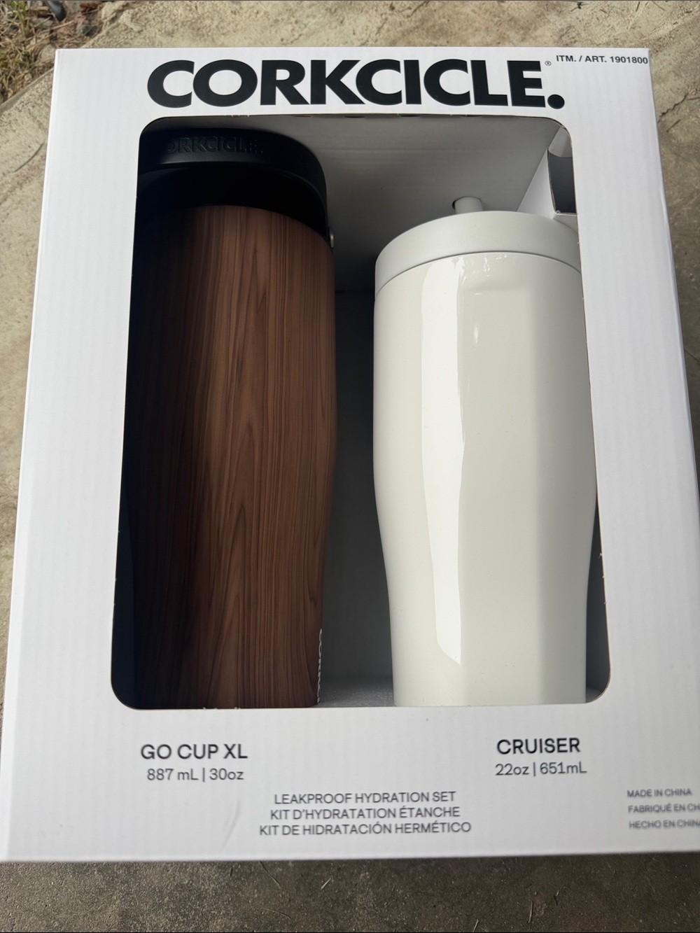 Corkcicle xl leakproof water bottle set